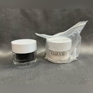 Kiara Sky Dip Powders - Black To Black 1 oz, & Only Natural 1 oz - NWT